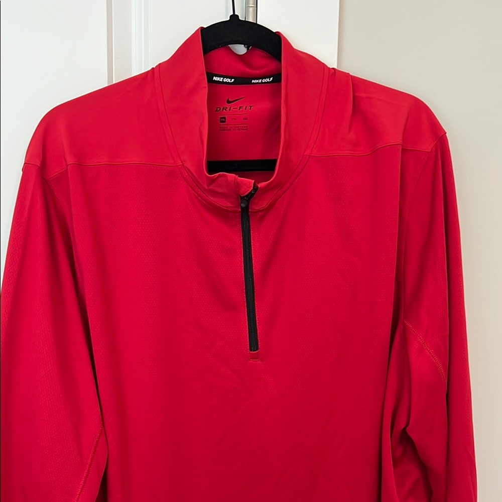 Nike Golf Red Quarter-Zip Pullover